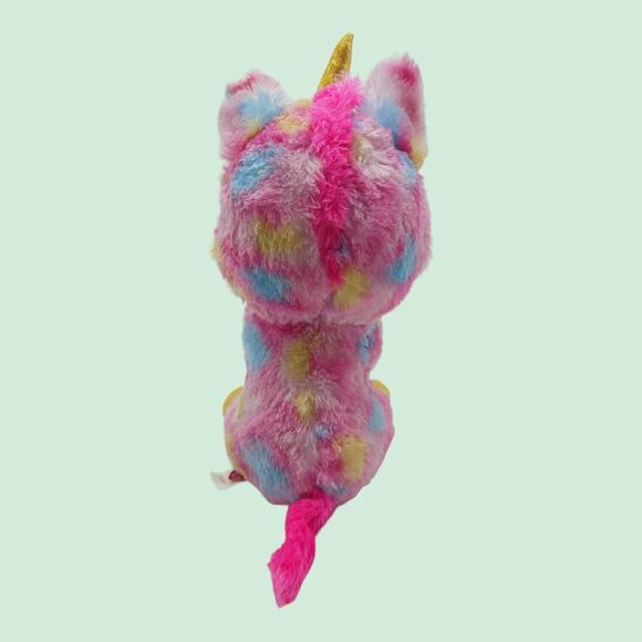 TY Beanie Boos Fantasia 10" Plush Toy Stuffed Animal Unicorn Pink Pastel Glitter - Picture 3 of 9